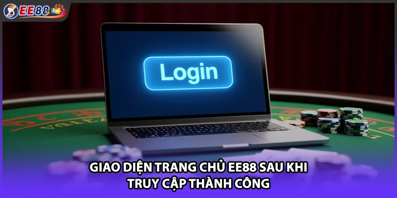 Giao diện trang chủ EE88 sau khi truy cập thành công
